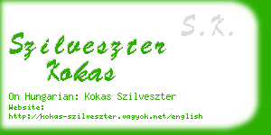 szilveszter kokas business card